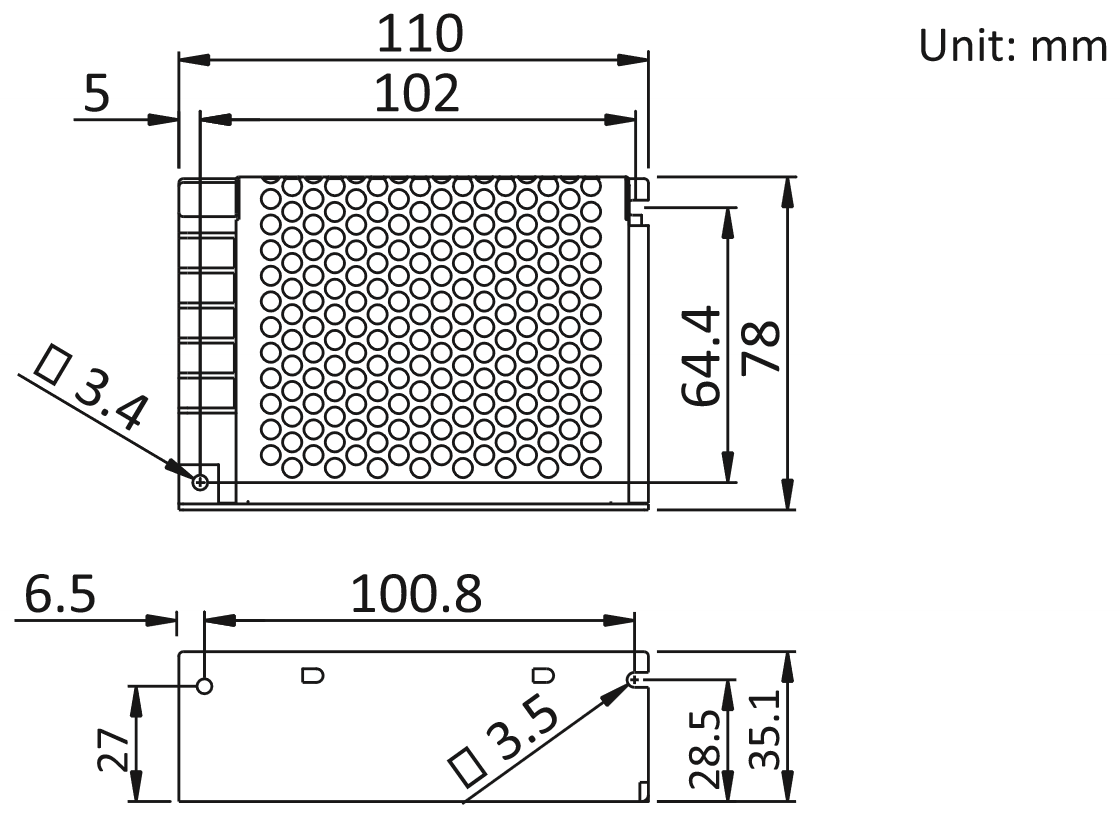 Чертеж блока питания JLV-12100K 1