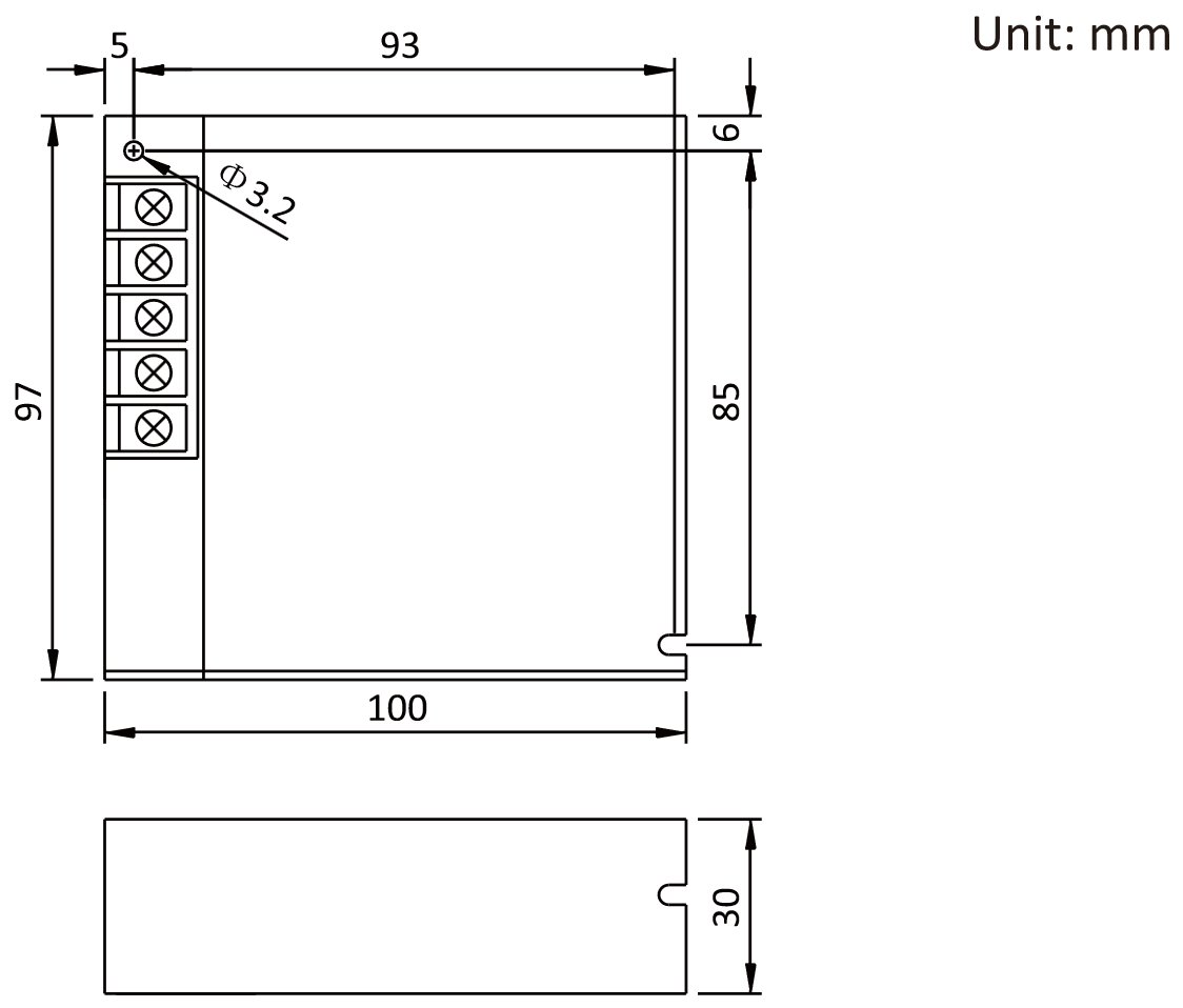 Чертеж блока питания JLV-12075K-D 1